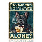 Vintage Metal Tin Sign, Iron Wall Decor for Bars, Restaurants, Cafe Pubs, Rectangle, Dog, 300x200x2.2mm(AJEW-WH0436-103)