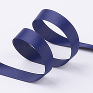 Double Face Matte Satin Ribbon, Polyester Satin Ribbon, Marine Blue, (5/8 inch)16mm, 100yards/roll(91.44m/roll)(SRIB-A013-16mm-370)