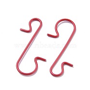 Iron S-Hook Clasps, Red, 29~30x18~18.5x1mm(IFIN-WH0051-37B)
