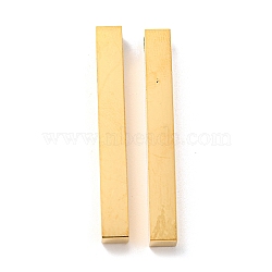 304 Stainless Steel Pendants, Rectangle/Bar Charm, Golden, 39x4.7x4.7mm, Hole: 3mm(STAS-H184-09P)