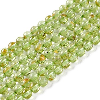 Natural Peridot Beads Strands, Round, 3mm, Hole: 0.5mm, about 124pcs/strand, 15.04''(38.2cm)