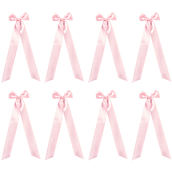 12Pcs Bowknot Polyester Gift Box Packing Decorations, Pink, 340~350x100x9.5mm