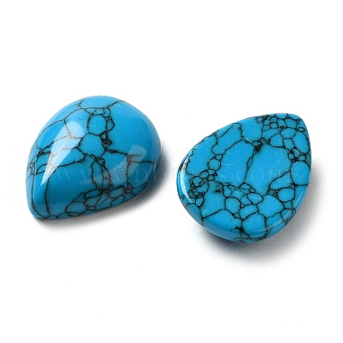 cabochons turquoises synthétiques(G-P521-02A)-2