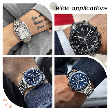 dicosmetic 2pcs 2 couleurs 303 bracelets de montre à dégagement rapide en acier inoxydable(FIND-DC0001-20)-6