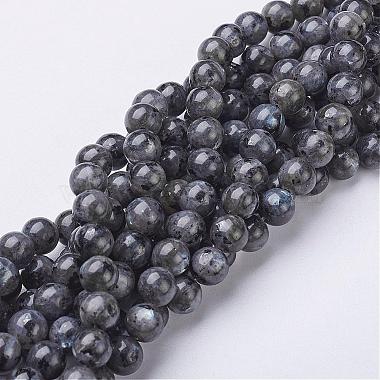 8mm Gray Round Labradorite Beads