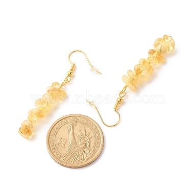 Natural Citrine Chip Beaded Dangle Earrings(EJEW-JE04788-10)-4