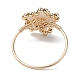 Natural Shell Star Braided Bead Style Ring(RJEW-JR00613)-4