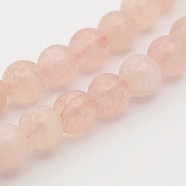 Natural Rose Quartz Round Beads Strands, 6mm, Hole: 1mm, about 68pcs/strand, 15.7 inch(G-J302-06-6mm)