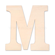 Letter Unfinished Wood Blank Cutouts, for DIY Crafts, Wedding, Home Decoration and Paint, Letter.M, 30x29.5x0.3cm(DIY-ZX040-01M)