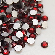 Glass Flat Back Rhinestone, Grade A, Back Plated, Faceted, Half Round, Siam, SS6, 1.9~2mm, 1440pcs/bag(RGLA-C002-SS6-208)