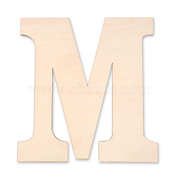 Letter Unfinished Wood Blank Cutouts, for DIY Crafts, Wedding, Home Decoration and Paint, Letter.M, 30x29.5x0.3cm(DIY-ZX040-01M)