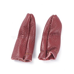 Leather Thimble Finger Protectors, Crimson, 64~65x19~26x9.5~19mm(DIY-XCP0001-83A)
