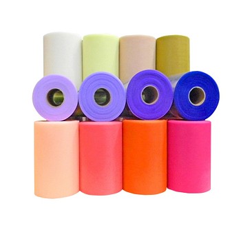 Deco Mesh Ribbons, Tulle Fabric, Tulle Roll Spool Fabric For Skirt Making, Mixed Color, 6 inch(15cm), about 100yards/roll(91.44m/roll)