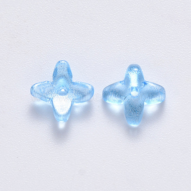 Transparent Spray Painted Glass Beads(GLAA-R211-06-C01)-2