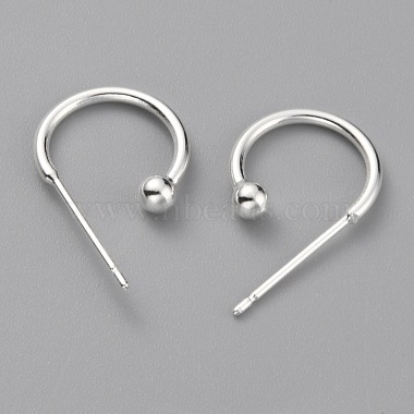 Boucles d'oreilles en laiton en forme de C(KK-O131-07S)-2
