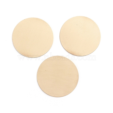 Brushed Antique Bronze Flat Round Brass Cabochons