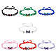 7Pcs 7 Colors Alloy Butterfly Link Bracelet(BJEW-FI0001-81)-8