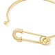 Brass Safety Pin Shape Bangle for Women(BJEW-E060-01G)-3