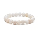 Dyed Natural Weathered Agate Round Beaded Stretch Bracelet for Women(BJEW-JB09382-02)-1