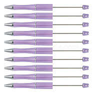 ABS Plastic Ball-Point Pen, Baking Paint Beadable Pen, for DIY Personalized Pen with Jewelry Bead, Plum, 147x11.5mm(BT-TAC0003-04A)