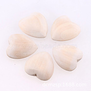 Chinese Cherry Wood Beads, Flat, Heart, BurlyWood, 20x20mm, Hole: 2mm(WOOD-TAC0005-15A)