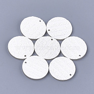Resin Pendants, Flat Round, Creamy White, 34.5x4mm, Hole: 2mm(X-RESI-S374-04B-10)