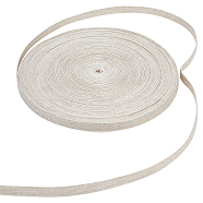 Linen Rolls, Jute Ribbons for Craft Making, Flat, Bisque, 3/8 inch(10mm), about 54.68 Yards(50m)/Roll(OCOR-WH0070-06)