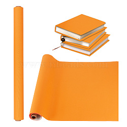 1 Sheet Silk Cloth Fabric, Paper Back, for Book Binding, with 1Pc Kraft Cardboard Mailing Tubes and 1Pc Kraft Paper Handmade Soap Wrap Bands, Orange, 43x120x0.03cm(FIND-OC0003-34F)