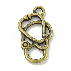 Tibetan Style Alloy Pendants, Lead Free & Cadmium Free, Stethoscope, Antique Bronze, 22.5x12.5x2.5mm, Hole: 2mm(TIBE-I026-5988AB)