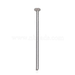 Tarnish Resistant 304 Stainless Steel Flat Head Pins, Stainless Steel Color, 18x0.7mm(21 Gauge), Head: 1.7mm(STAS-I166-29P)