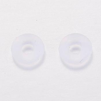 Rubber O Rings, Donut Spacer Beads, Fit European Clip Stopper Beads, Clear, 2mm