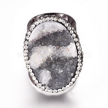 天然石カフ指輪指輪(RJEW-K226-E)-2