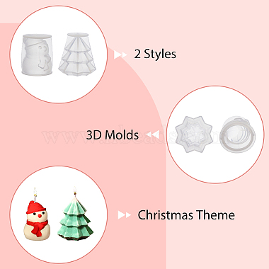 2Pcs 2 Style Christmas Candle Silicone Molds(CAND-FH0001-03)-3