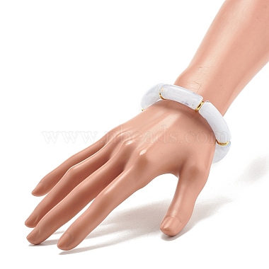 Acrylic Tube Beaded Stretch Bracelets(X-BJEW-JB07774-04)-3