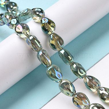 Transparent Electroplate Glass Beads Strands(GLAA-C025-02H)-2