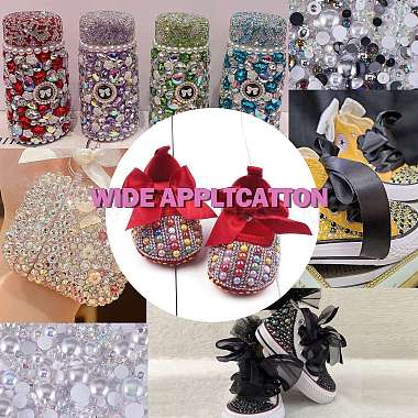 60g Resin patch multi size mixed pearl patch DIY jewelry accessories(2 bags)(JX586N)-7