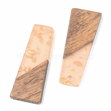Transparent Resin & Walnut Wood Pendants(RESI-S389-040A-B)-3
