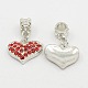 Unique Valentines Day Ideas European Heart Dangle Charms(X-GPDL-C003-P)-2