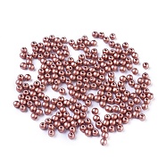 Czech Glass Beads, Round, Indian Red, 3mm, Hole: 0.8mm, about 258pcs/10g(X-GLAA-F101-B04)