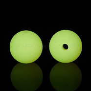 Luminous Silicone Beads, DIY Nursing Necklaces and Bracelets Making, Round, Gold, 11.5mm, Hole: 2mm(SIL-I002-01D)