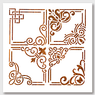 PET Hollow Out Drawing Painting Stencils, for DIY Scrapbook, Photo Album, Dialog Box Pattern, 300x300mm(DIY-WH0405-0012)