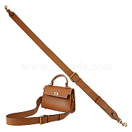 Adjustable Cowhide Bag Straps, with Swivel Eye Bolt Snap Hook, Sienna, 79.5~98.8x3.55x0.3cm(DIY-WH0304-694A)