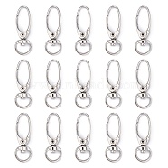 Iron Swivel Snap Hooks Clasps, Jewelry Findings, Platinum, 37x13.5mm, Hole: 10x5mm(X-E341-6)