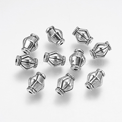 CCB Plastic Beads, Bicone, Antique Silver, 13x10mm, Hole: 2mm(CCB-P005-078)