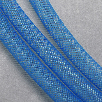 Plastic Net Thread Cord, Dodger Blue, 8mm, 30Yards