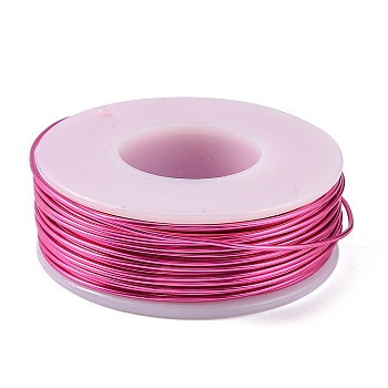 Round Aluminum Wire, Hot Pink, 18 Gauge, 1mm, about 23m/roll
