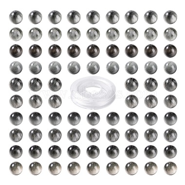 100個8mmナチュラルホークアイラウンドビーズ(DIY-LS0002-25)-2