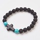 Synthetic Turquoise Beads Stretch Bracelets(X-BJEW-JB03710-01)-1