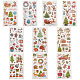 Christmas Theme Pattern Removable Temporary Water Proof Tattoos Paper Stickers(AJEW-WH0347-01)-1