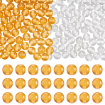 Resin Beads, UV Reactive Beads, Color Changing Beads, Round, Orange, 8mm, Hole: 1.5~1.6mm(RESI-TAC0026-19F)